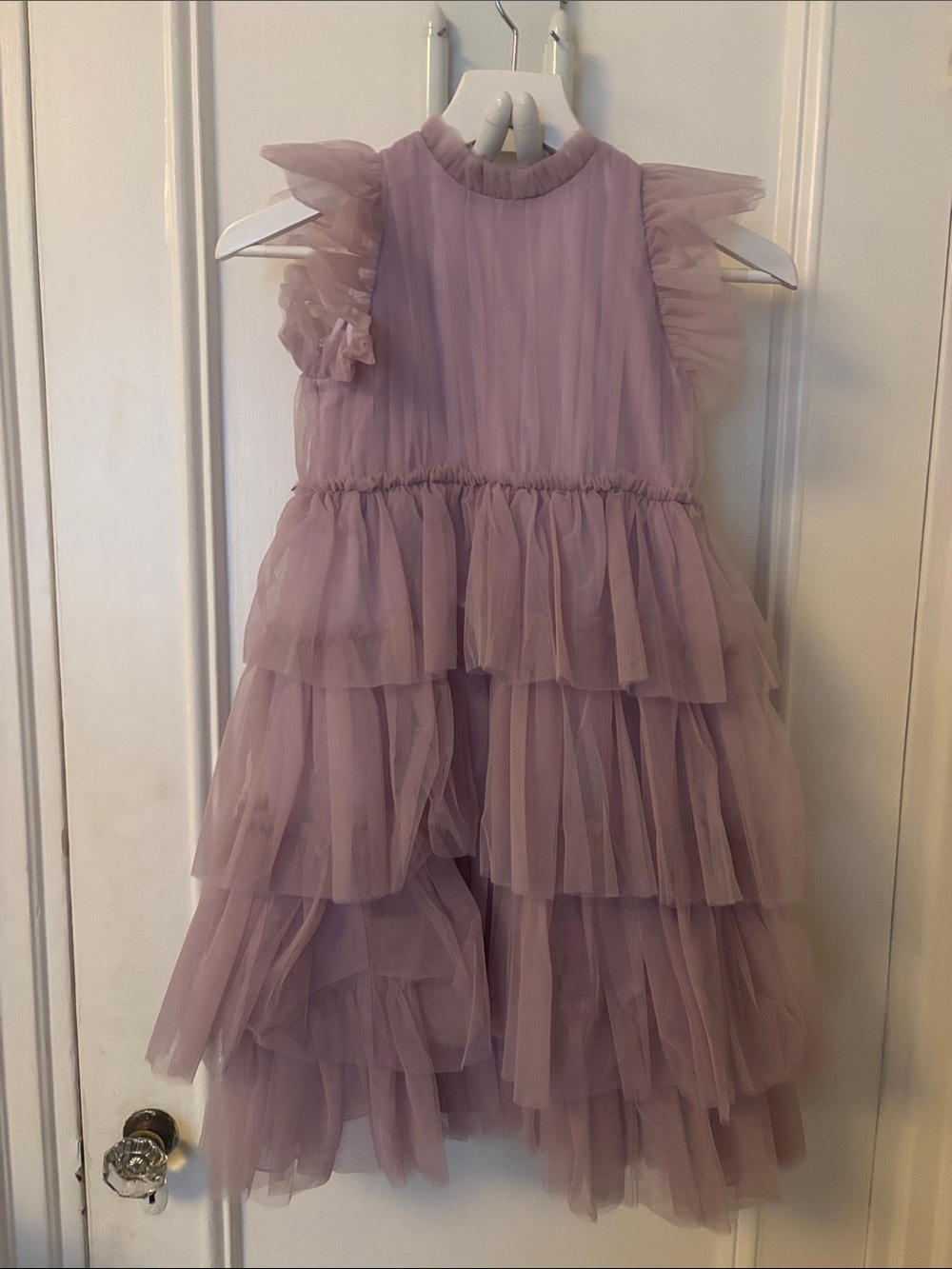 Lavender Tiered Ruffle Dress - Picture 3 of 9